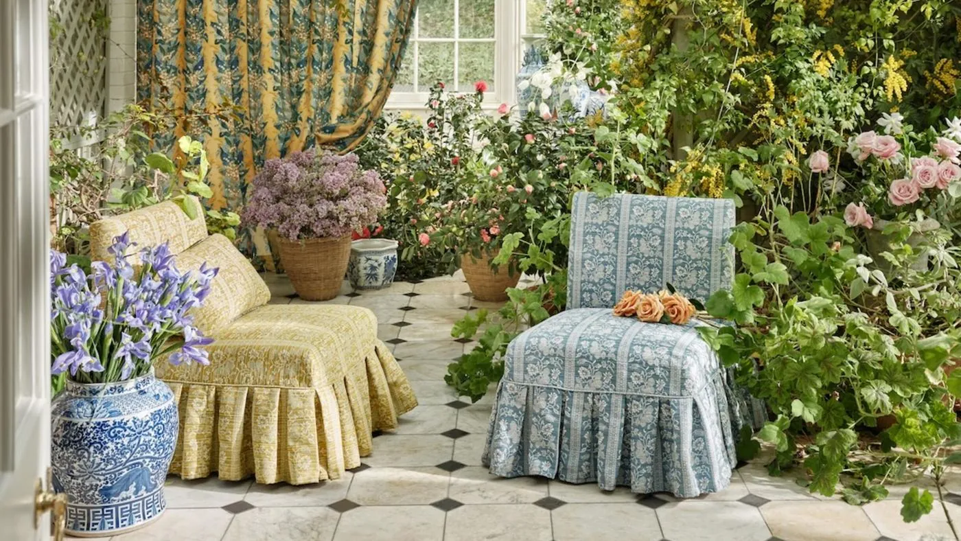 Ten pieces that take the drawing room out onto the terrace, image via Business of Home