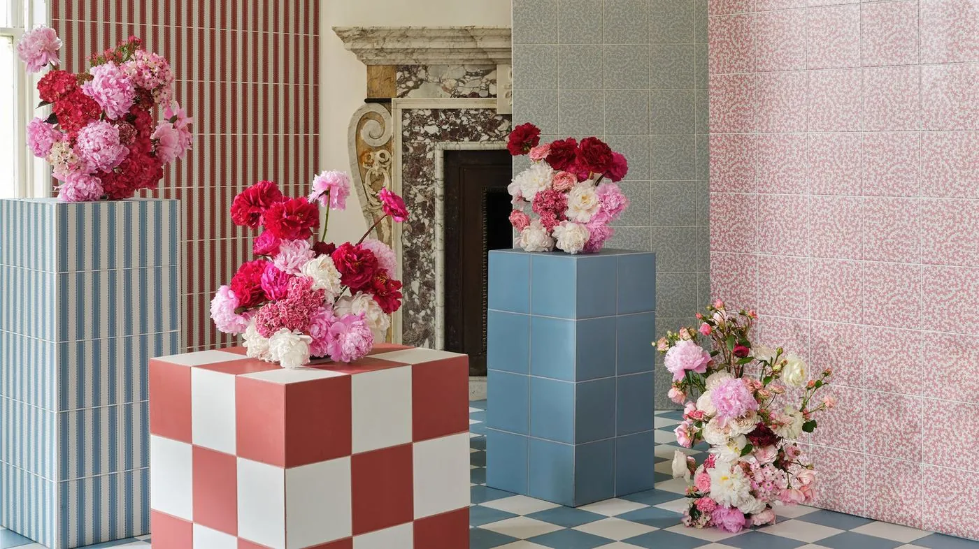 Ca' Pietra puts Sanderson's archive florals and toiles onto porcelain tile, image via Ca' Pietra