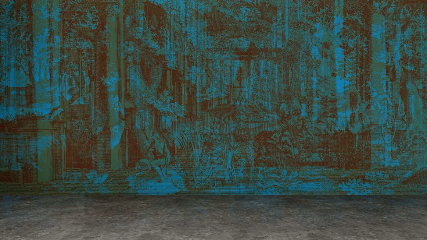 Carnovsky's RGB-Not wallpapers turn enchanted forests into contemporary frescoes, image via Dezeen