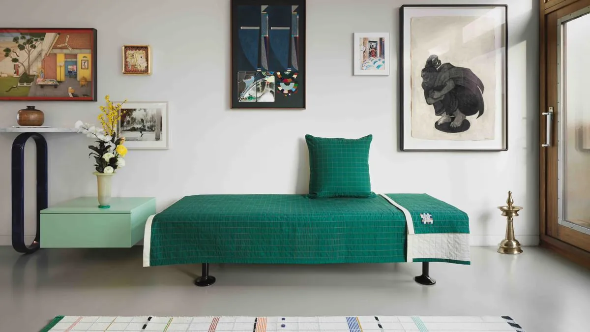 Doshi Levien stitch their first Hay collection from Indian embroidery, image via Wallpaper*