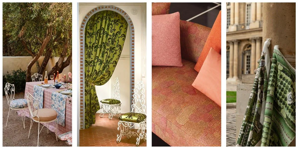 Damask is back and the frill has meaning again, image via ELLE Decor