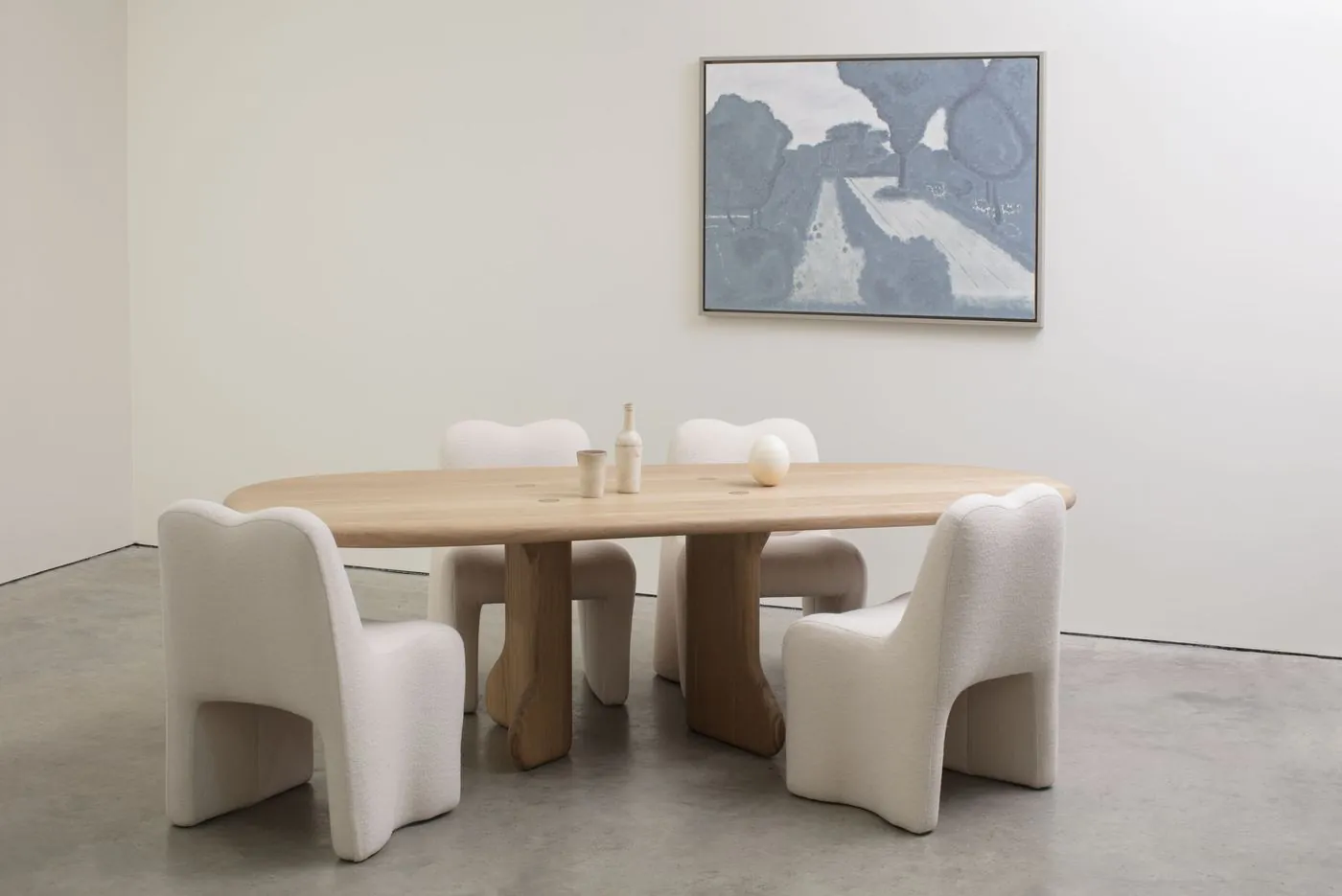 Faye Toogood carves furniture that looks excavated in Bone, Roll, Slump, image via Wallpaper*