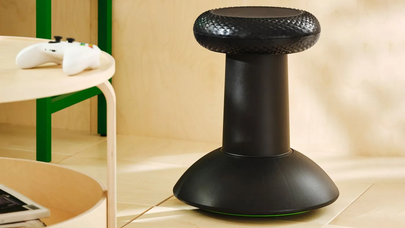 IKEA and Xbox make gaming furniture built to disappear into a normal living room, image via Dezeen