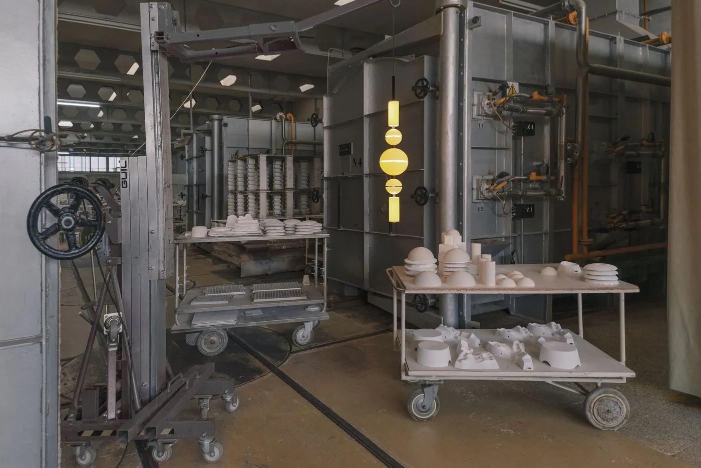 Porcelain lanterns: Lee Broom's Cascade for Lladro, image via Wallpaper*