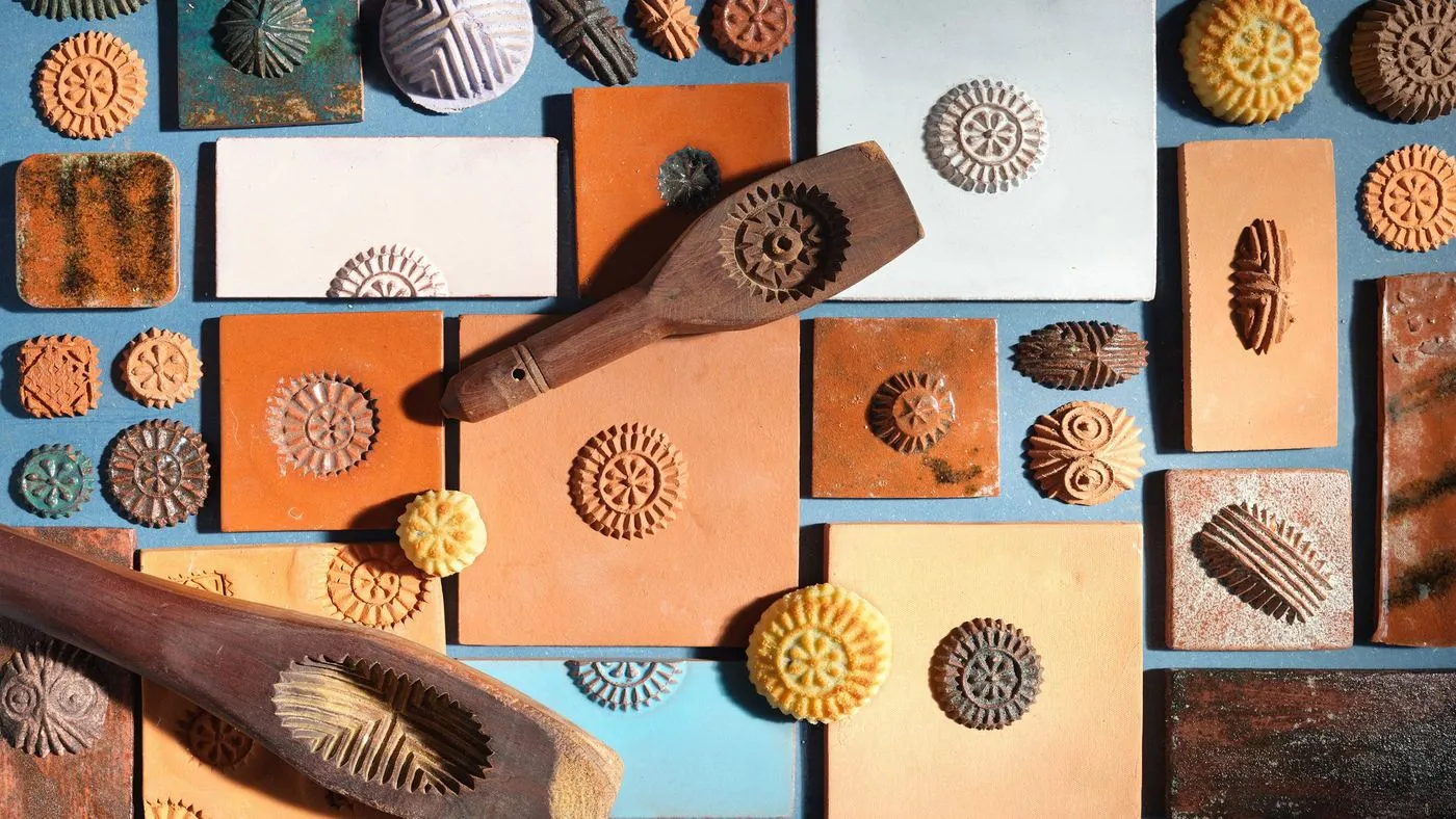 Twelve tonnes of HS2 spoil, pressed with a biscuit mould, image via Dezeen