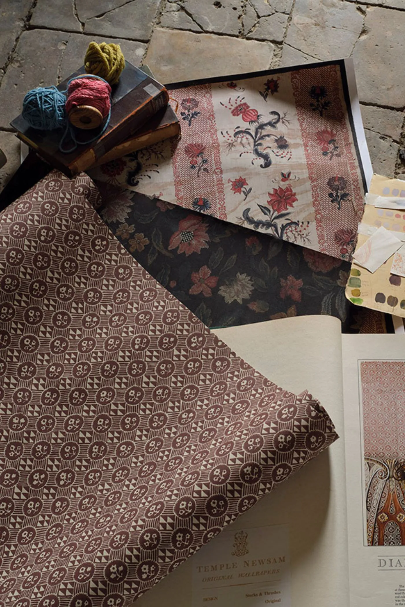 Zoffany revives its founding restoration as the Endpapers wallpaper collection, image via Zoffany